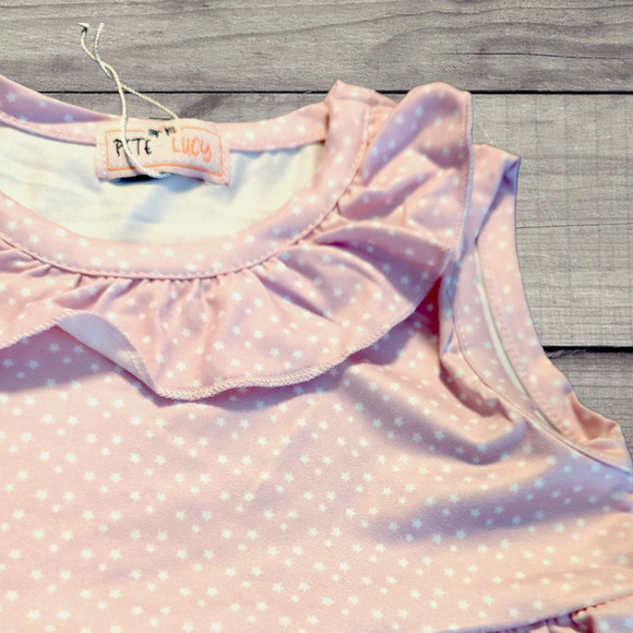 PETE + LUCY Pink and Blue Princess Carriage 2-Piece Short Set 6-12 months - Picture 3 of 8